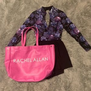 Rachel Allan Black and Purple romper